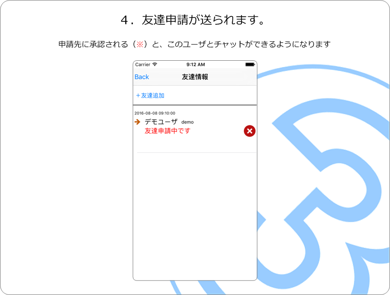 友達申請