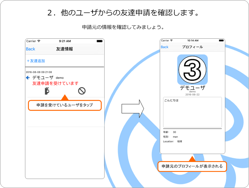 友達申請