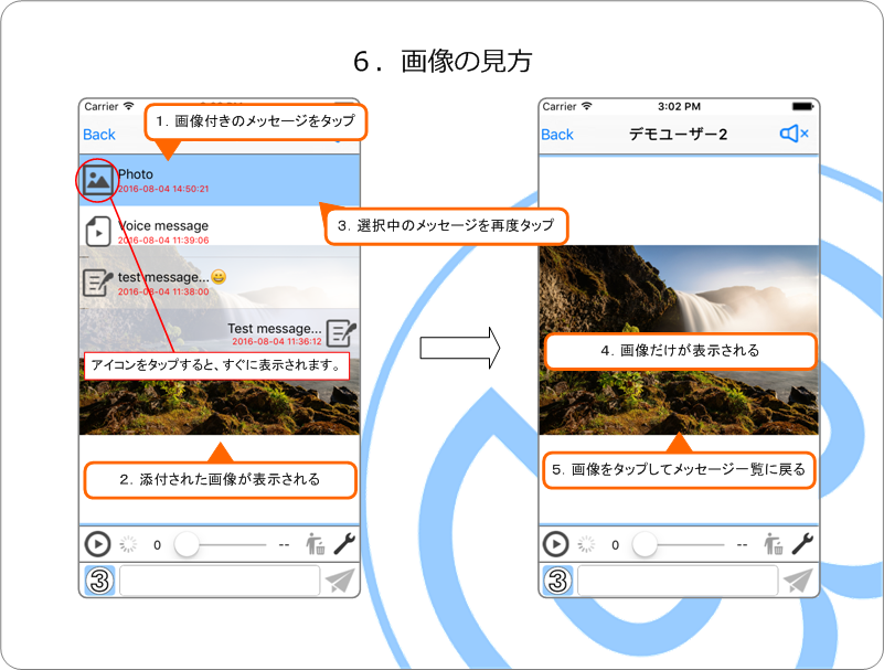メッセージを見る